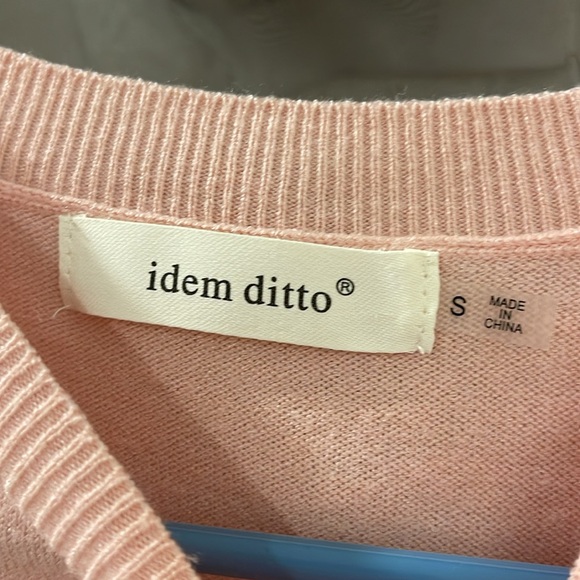 Pink Puff Sleeve Sweater Top - Picture 3 of 5